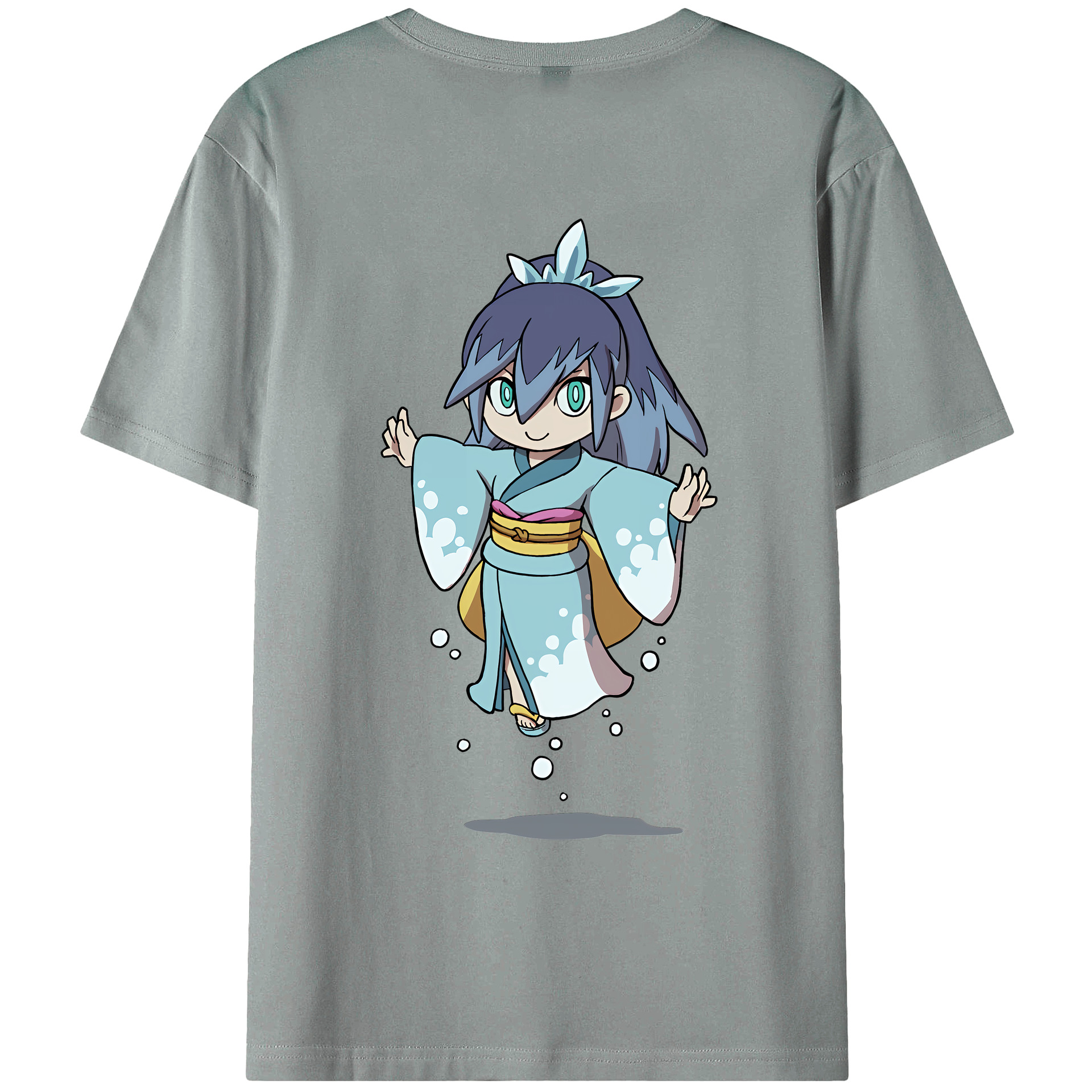 （画像用） 妖怪ウォッチ Yo-kai Watch 綿100％ メンズ半袖Tシャツ（バックプリント） 通気性